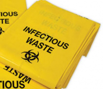 BAG INFECTIOUS WASTE YELLOW MED 290X290X720MM PK/50