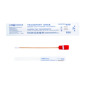 Transport Swab, Wooden Shaft,  Viscose Tip, Sterile