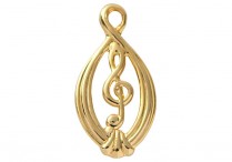 CLEF IN OVAL LAPEL PIN