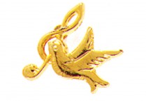 DOVE WITH CLEF LAPEL PIN
