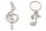 PEWTER DUO Music Keyring & Hook