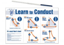 LEARN TO CONDUCT Poster & 12 BATONS Set
