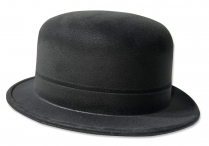 BLACK VELOUR DERBY HAT