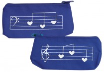STAFF / HEART NOTES COSMETIC or PENCIL BAG