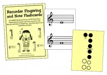 RECORDER FINGERING AND NOTE FLASHCARDS