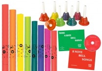 Chroma-Notes 8-NOTE HANDBELLS, Diatonic BOOMWHACKERS, 2 BELL SONGBOOKS & CD Set