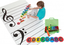 GRAND STAFF FLOOR MAT, Music-Go-Rounds ALPHADOTS Set 1 & RESONATOR BELLS