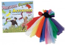 MUSICAL SCARVES & ACTIVITIES  CD  & 12 Rainbow Scarves