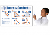 LEARN TO CONDUCT Poster & 6 KIDS' BATONS