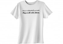 PLAYS WELL WITH OTHERS Womens T-shirt