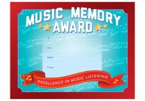 AWARD CERTIFICATE Music Memory