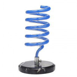 Hair Dryer Holder - Table Mount - Blue Spiral