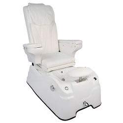 TRITON Pedicure Spa Chair - White with White Upholstery