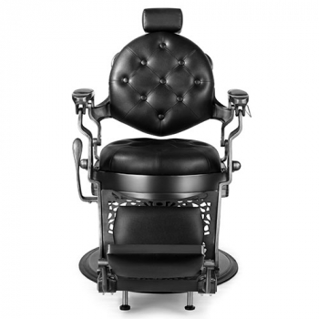 BARBOSSA Barber Styling Chair - Black with Graphite Frame