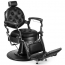 BARBOSSA Barber Styling Chair - Black with Graphite Frame