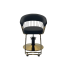 STARLING Styling Chair - Black with Gold & Footrest