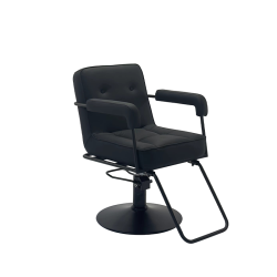HERON Styling Chair - Black with Footrest