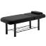 Marbella - Acacia Massage Bed with Steel Frame Black Laying Down