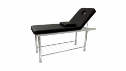Massage Bed with Chrome Frame - Black