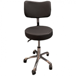 Stool - With Thick Back   (Black)