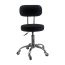 ELITE Stool - with Back   (Chrome & Black)