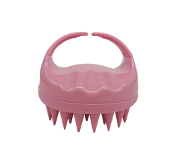 Sarah B Claw Handle Silicone Scalp Massage Brush - Pink