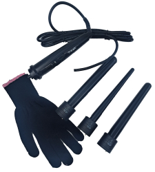 Heat Curling Iron Set with Glove 3pcs