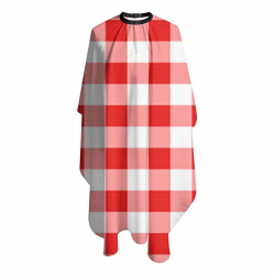 Cutting Cape - Red & White Checks