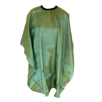 Cutting Cape - Satin - Green Assorted with Slide Clip