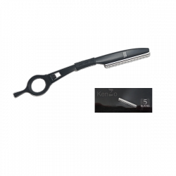 KenZo Straight Razor with 5 Blades - BLACK