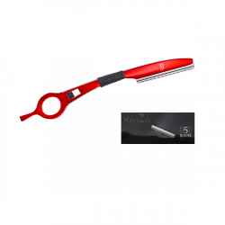 KenZo Straight Razor with 5 Blades - RED