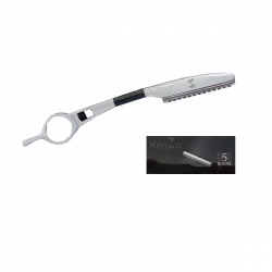 KenZo Straight Razor with 5 Blades - WHITE