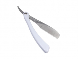 Folding Razor  - White (Cut -Throat)