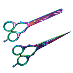 Mayas Rainbow Combo Scissors Straight 6" Ultra High Carbon
