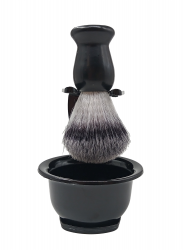 Shaving Brush with Bowl and Stand