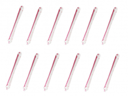 Perm Rod - Two Tone  7mm -12's (Pink/White)