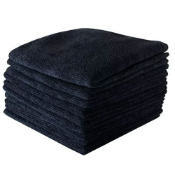 Micro Fibre Towels (50x90) Black-Pack of 10