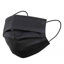 Face Mask - 3Ply - Disposable (50's) - Black