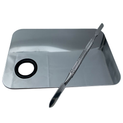 Make-Up Pallet with Spatula (Stainless Steel)