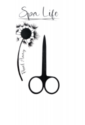 Spa Life Cuticle Scissor Straight Blade-Black