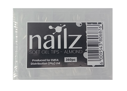 Nail Tips - Soft Gel Tips - Almond Short (360pc)