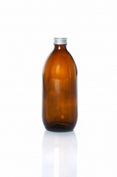 Amber Glass Bottle 500ml + Lid