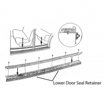 Door Seal Retainer - 4 Door Front - 1941-48 Ford Car