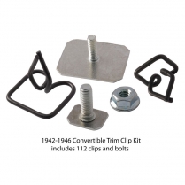 Body Trim Clip Kit - Convertible - 1942-46 Ford Car  