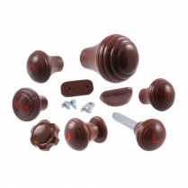 Dash Knob Set - Maroon - 1942 Ford Car  