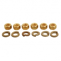 Intake Exhaust Manifold Brass Nut Kit - 1953-64 Ford Tractor 