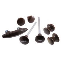 Dash Knob Set - Dark Brown - Early Standard - 1936 Ford Car