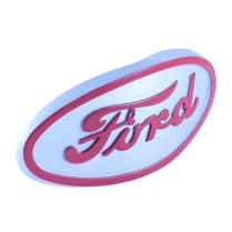 Hood Emblem - Silver And Red - 1948-52 Ford Tractor