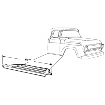 Running Board Step Plate - 1957-60 Ford Truck