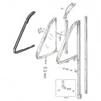 Vent Window Rubber Seals - All Closed Cars & Wagons - 1952-54 Ford Car